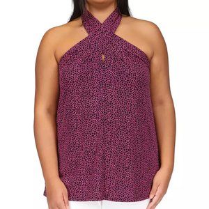 MICHAEL MICHAEL KORS Women's Micro-Print Halter Top